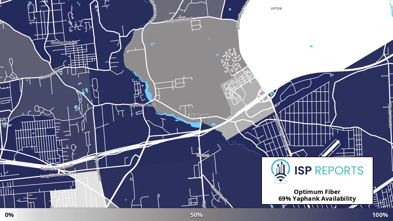 Yaphank, NY map of internet availability