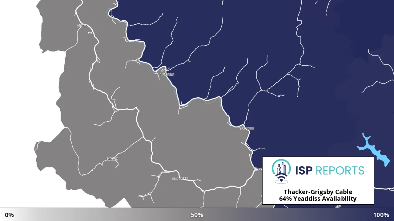 Yeaddiss, KY map of internet availability