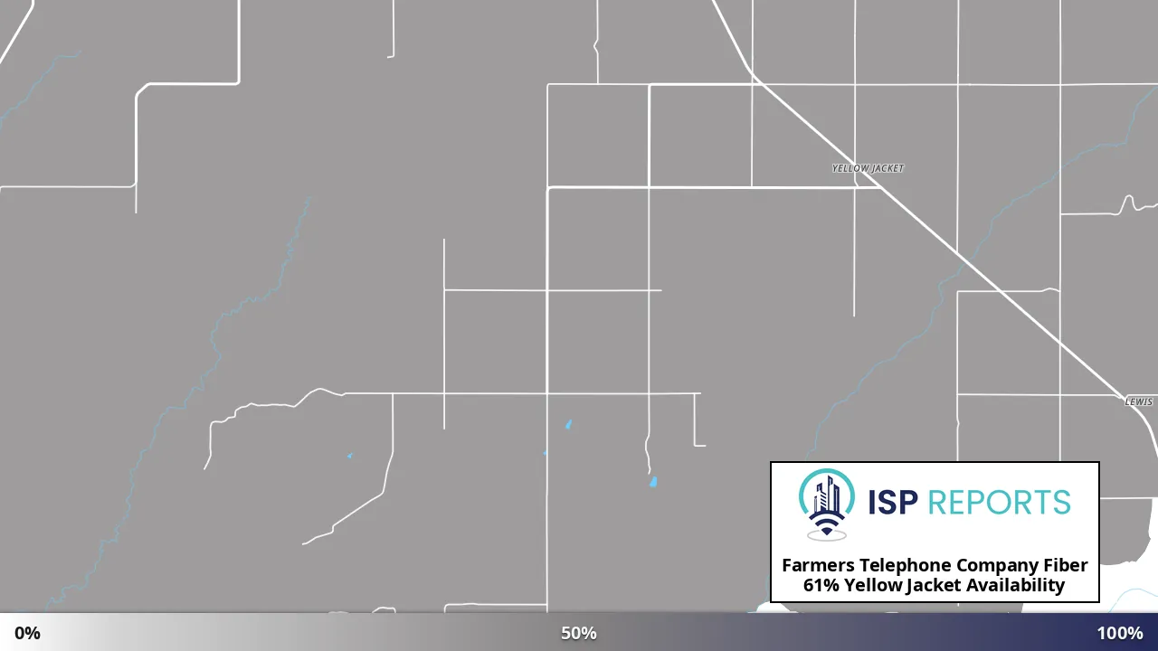 Yellow Jacket, CO map of internet availability