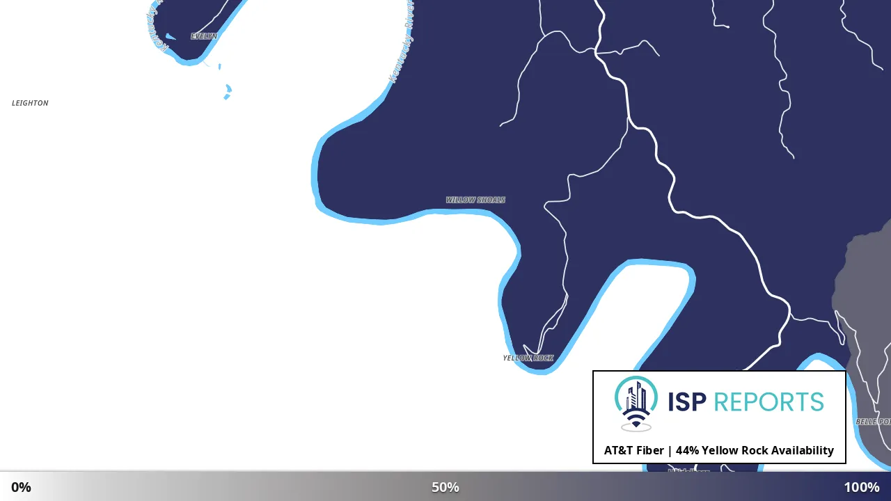 Yellow Rock, KY map of internet availability
