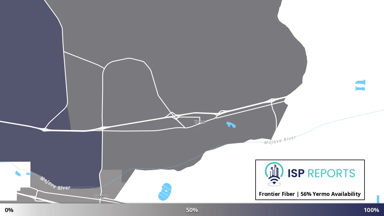 Yermo, CA map of internet availability