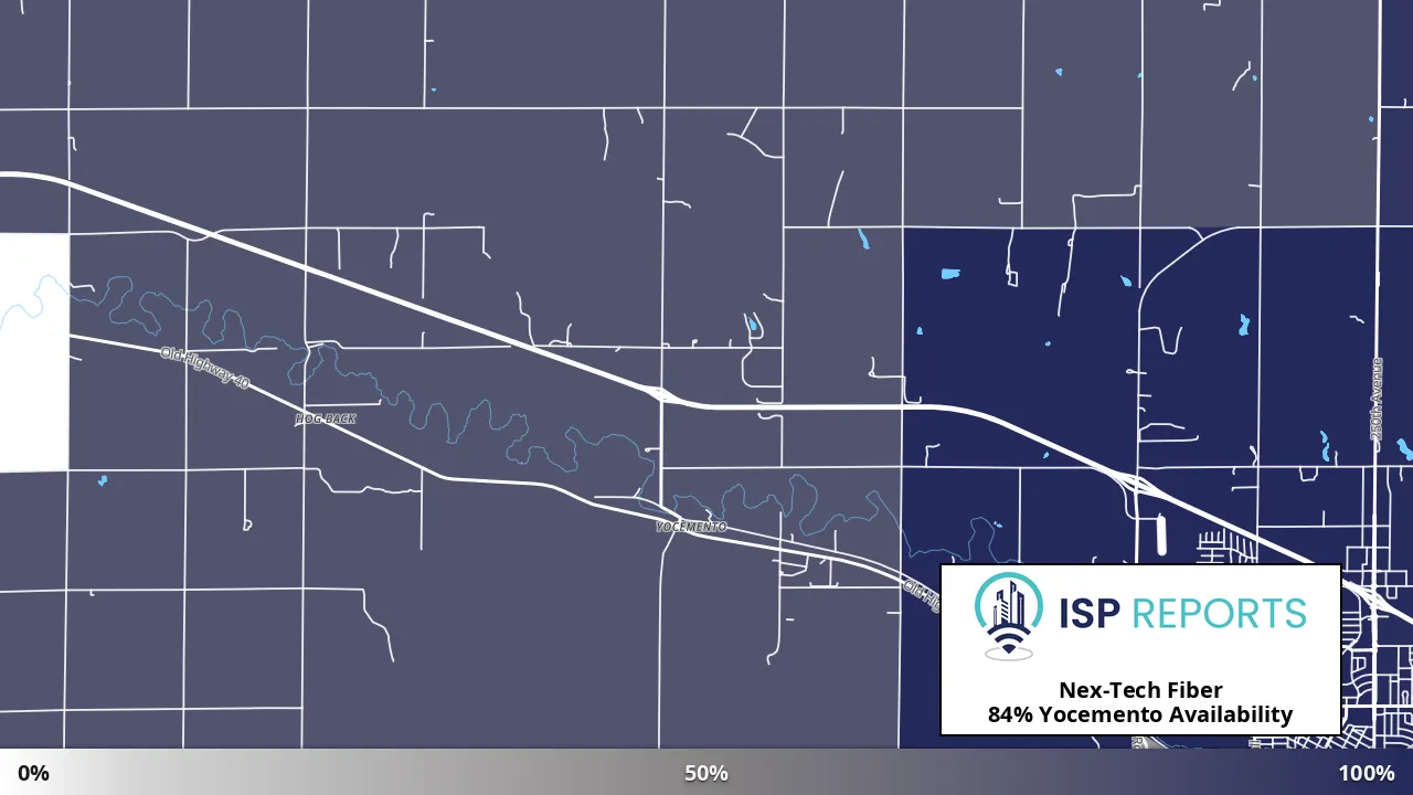 Yocemento, KS map of internet availability