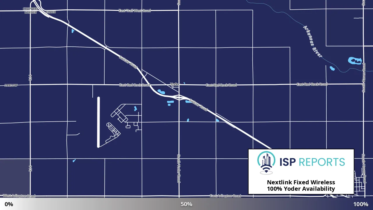 Yoder, KS map of internet availability