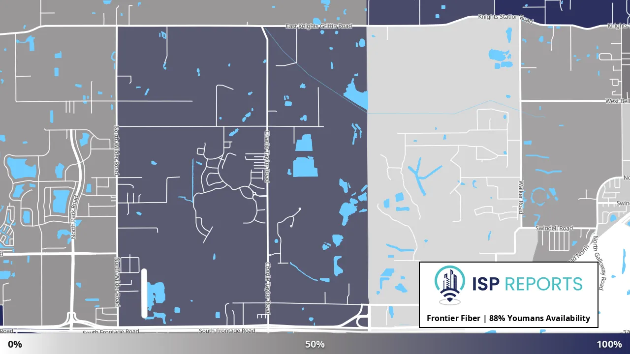 Youmans, FL map of internet availability