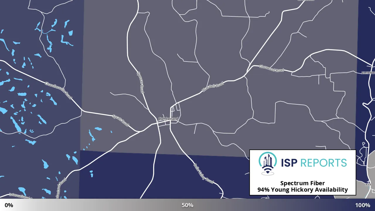 Young Hickory, OH map of internet availability