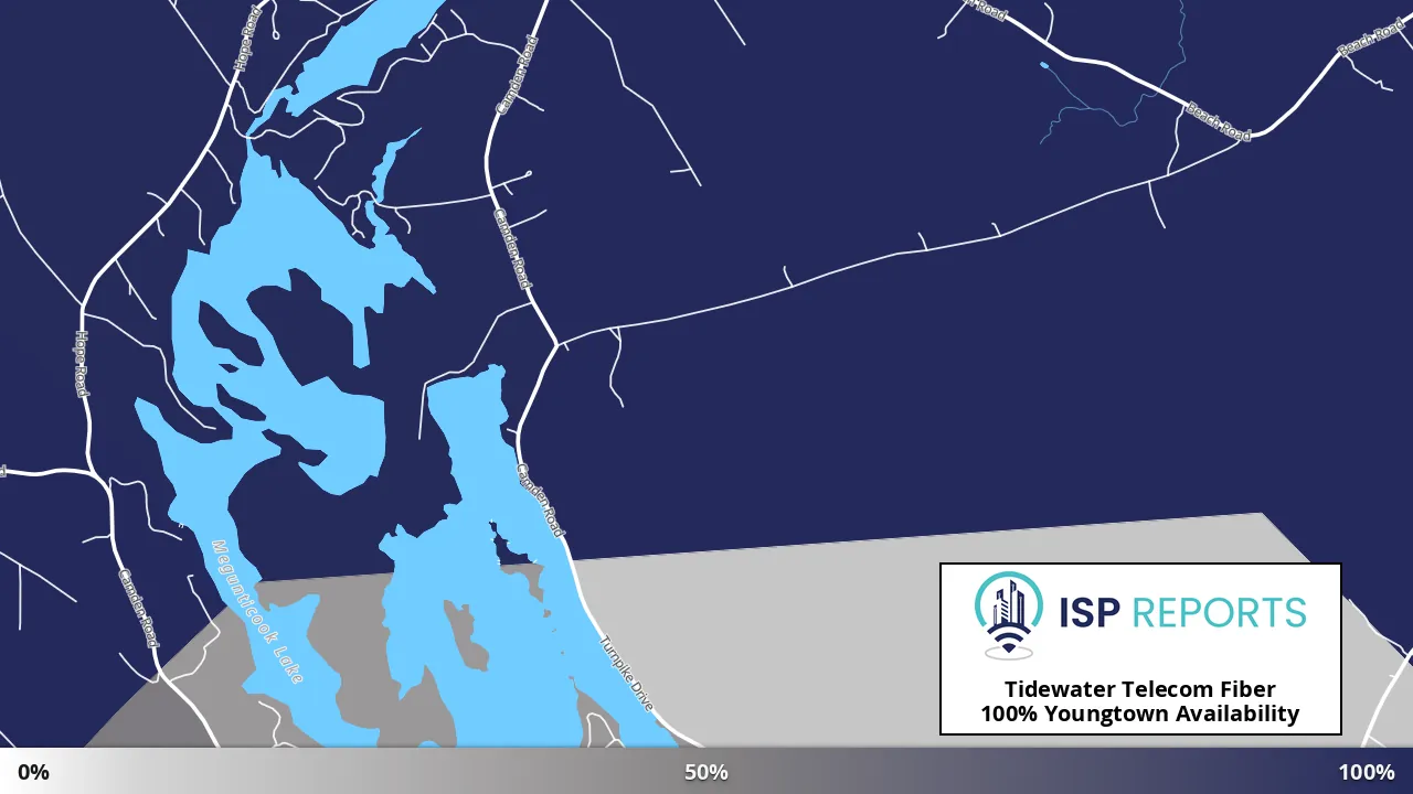 Youngtown, ME map of internet availability