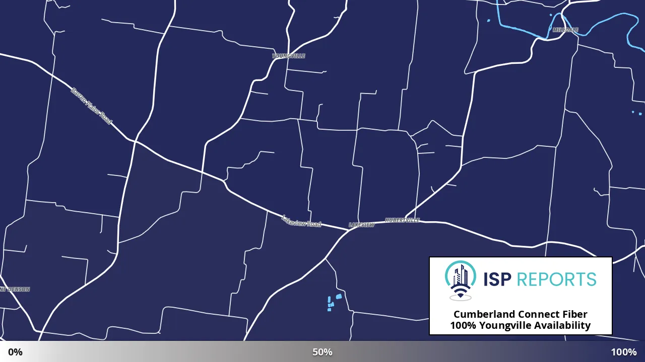 Youngville, TN map of internet availability