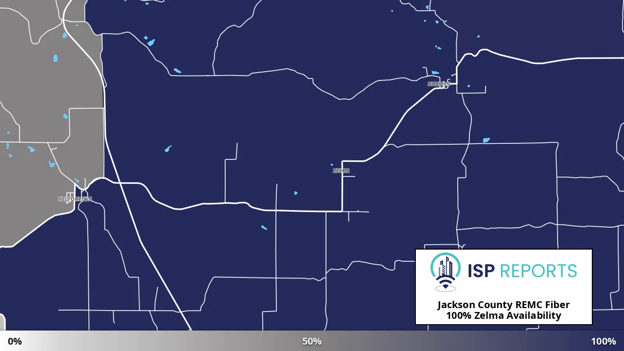 Zelma, IN map of internet availability