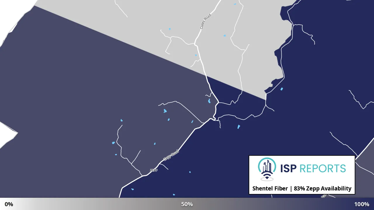 Zepp, VA map of internet availability