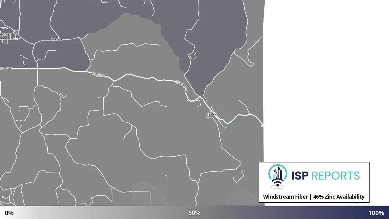 Zinc, AR map of internet availability