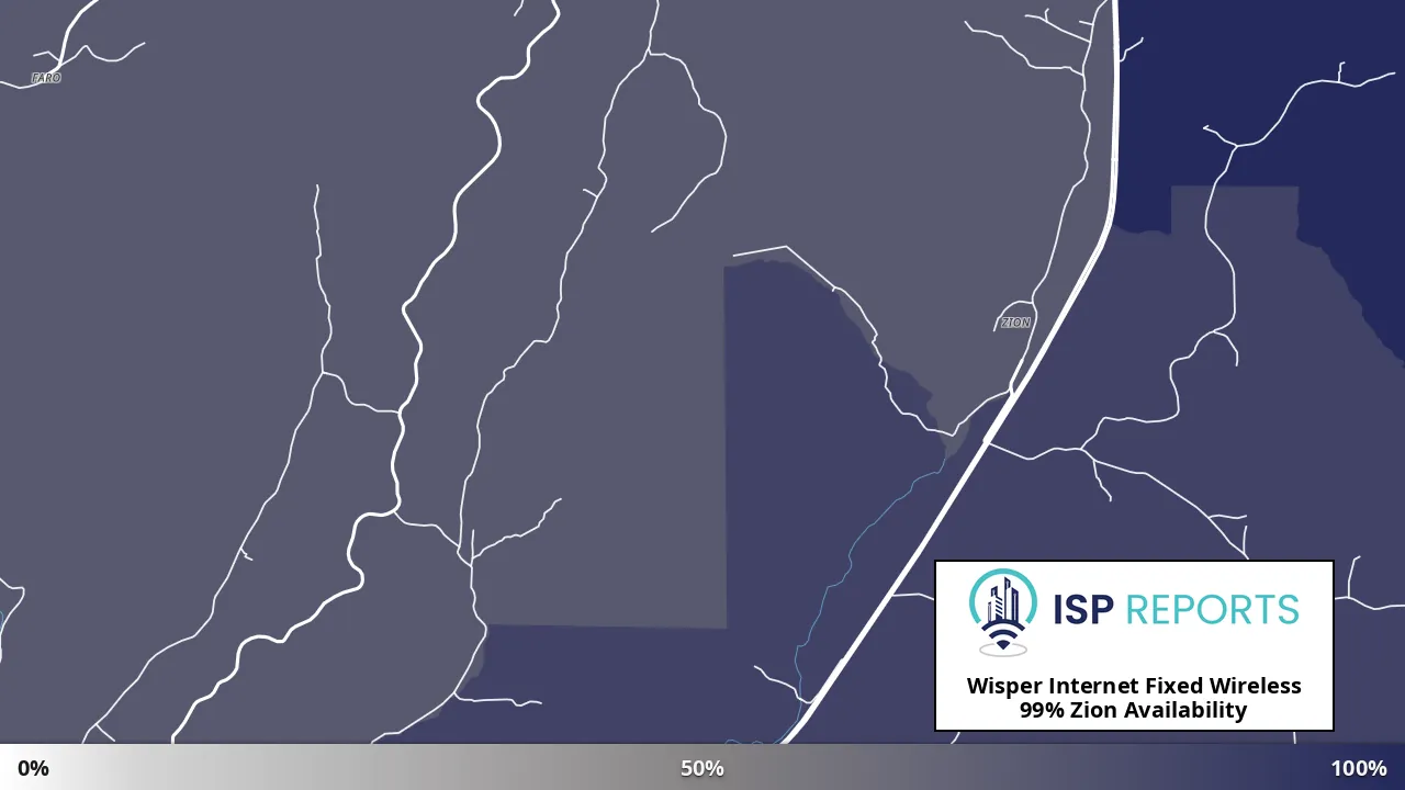 Zion, MO map of internet availability