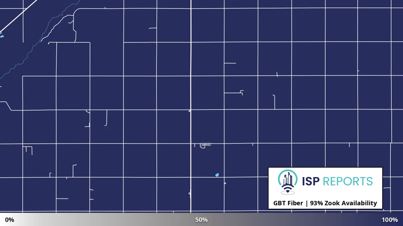 Zook, KS map of internet availability